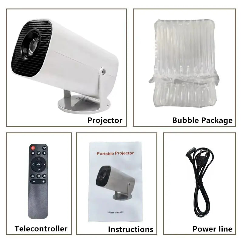Portable P30 Smart Mini Projector: Android 11,Wifi 6 Connectivity,4K/1080P Compatibility,1280×720P Native,Ideal for Home Cinema