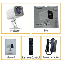 Portable P30 Smart Mini Projector: Android 11,Wifi 6 Connectivity,4K/1080P Compatibility,1280×720P Native,Ideal for Home Cinema