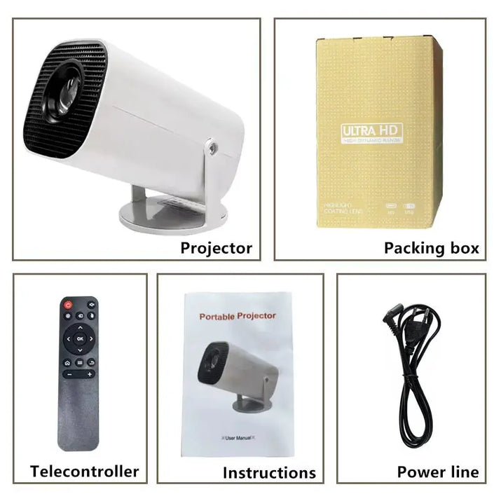 Portable P30 Smart Mini Projector: Android 11,Wifi 6 Connectivity,4K/1080P Compatibility,1280×720P Native,Ideal for Home Cinema