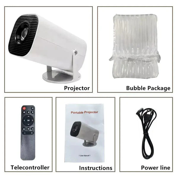Portable P30 Smart Mini Projector: Android 11,Wifi 6 Connectivity,4K/1080P Compatibility,1280×720P Native,Ideal for Home Cinema