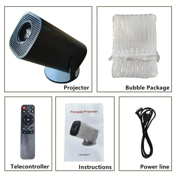Portable P30 Smart Mini Projector: Android 11,Wifi 6 Connectivity,4K/1080P Compatibility,1280×720P Native,Ideal for Home Cinema