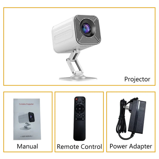 Portable P30 Smart Mini Projector: Android 11,Wifi 6 Connectivity,4K/1080P Compatibility,1280×720P Native,Ideal for Home Cinema